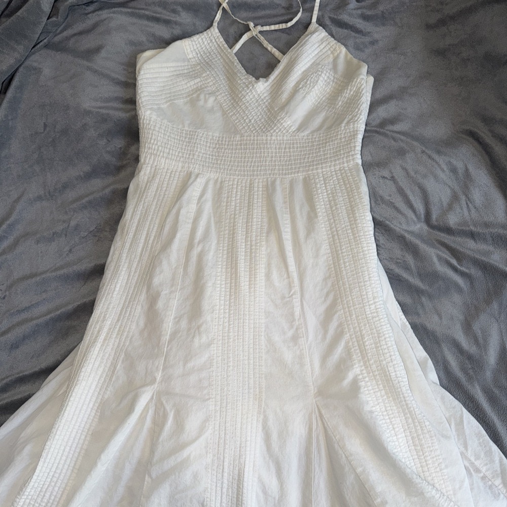 Guess‎ Y2K Vintage Summer Pintuck Pleated A Line Boho Cotton Dress